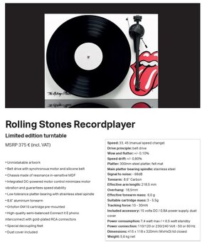 Gramofón Pro-Ject Rolling Stones Recordplayer OM 5 Black ale - 7