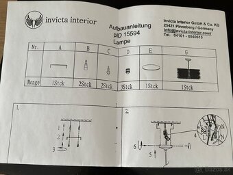 Dizajnová stropná lampa Invicta Interior na predaj - 7