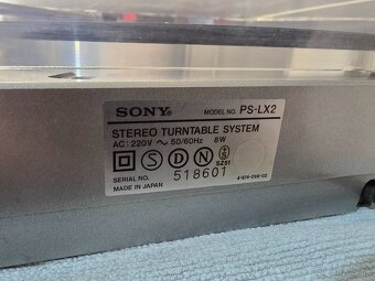 SONY PS-LX2 direct drive gramofón Rezervovaný - 7