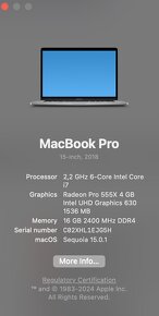 Macbook Pro  15,4 16gb RAM 256 HDD TouchBar 2018 - 7