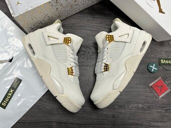 Air Jordan 4 Retro Gold And White tenisky full box - 7