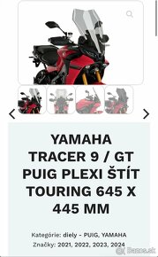 PLEXI PUIG TURISTICKE  YAMAHA TRACER 9GT - 7