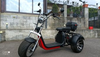 Elektrický Harley trojkolesový – výkonný 2000 W motor - 7