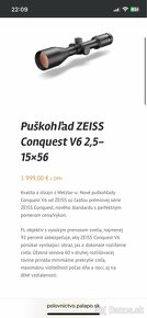 Puškohľad ZEISS Conquest V6 2,5-15×56 - 7