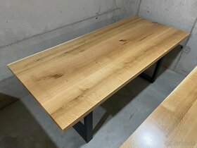 Masívny dubový stôl - Jedálenský - 7