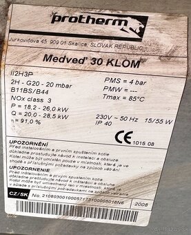 Predám kotol Protherm Medveď 30 KLOM - 7