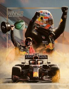 Lewis Hamilton poster, plátno 50x70, Max Verstappen - 7