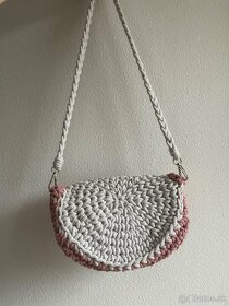 Handmade hackovana ladvinka/ crossbody kabelka - 7