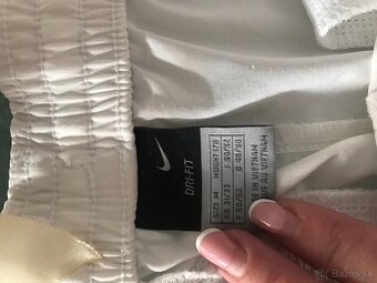 NOVÉ NIKE originál white pánske športové/capri nohavice L/XL - 7