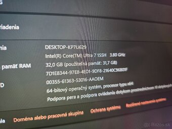 Najnovsi dotykovy MSI Summit E16 AI EVO s 32gb ram core ultr - 7