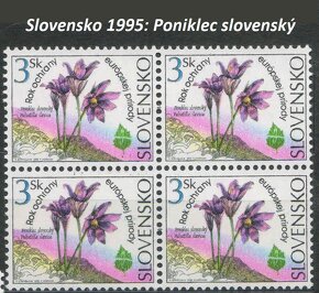 Poštové známky, filatelia: Slovensko, štvorbloky - 7