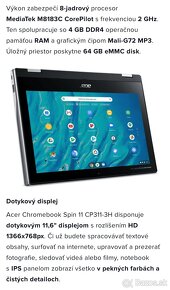 Notebook Acer Chromebook Spin 11 CP311-3H - 7