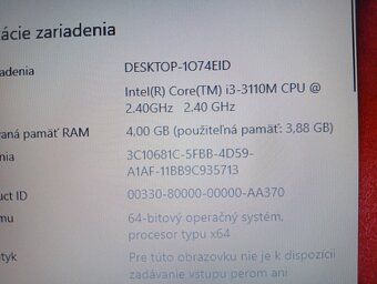 predám ntb HP / Intel core i3 / 4gb ram / ssd disk / HDMI - 7