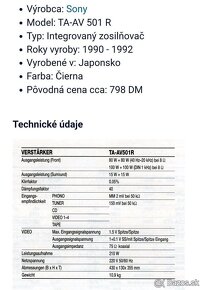 SONY TAV 501R ( Predaný ) - 7