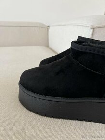 Ugg platform mini dámske čižmy čierne - 7