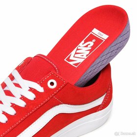 VANS Old Skool Pro - Red/White (Suede) - 7