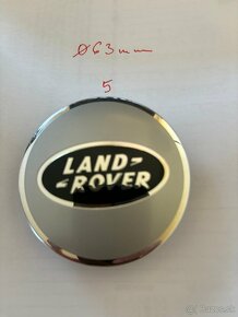 Stredové krytky Land Rover - priemer 63 mm čierné/sivé - 7