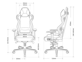 DXRACER AIR MESH GAMING CHAIR D7200 - WHITE & RED - 7