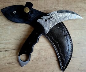 lovecký Damaškový nôž KARAMBIT 23,5 cm ručně vyrobeno - 7