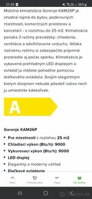 Mobilná klimatizácia Gorenje KAM26P - 7