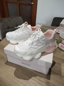 Dámske tenisky DeeZee ružovo-biele sneakersy - 7
