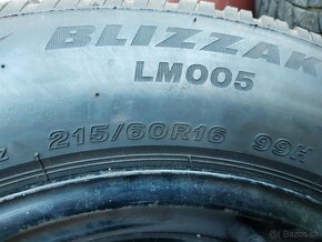 Predám Zimné plechové disky 215/60 R16 BRIDGESTONE - 7