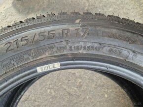 215/55r17 zimné 4 ks MICHELIN - z nového auta - 7