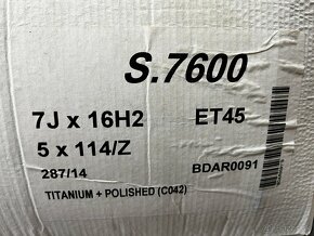 5x114,3 R16 7J ET45 Fondmetal 7600 Titanium Polished - 7