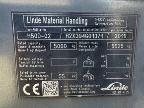 LINDE H50D-02 r.v. 2016, klima,pozicionér, technická do 6/25 - 7