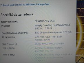 predám HP elitebook / 8gb ram / Intel core i5 / 256gb ssd - 7