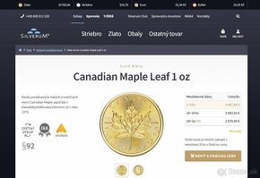 Investičné zlato - Zlatá minca Canadian Maple Leaf 1 oz 2020 - 7