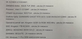 Stolný PC, i7 12700KF, GAINWARD GHOST RTX 4070 12GB - 7