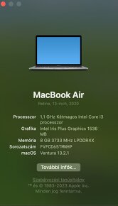 MacBook Air 2020, 13 inch 256GB - 7