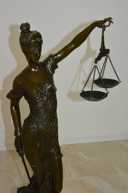 Bronzová socha - Justicia na mramoru - XXL-101 cm - 7