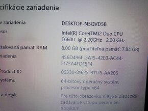 predám 15,6" ntb Acer extensa 5635 / 8gb ram / 250gb ssd - 7