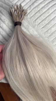 Ruské blond Vlasy na predlzenie 45-48 cm 60 g - 7