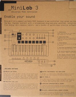 MIDI Keyboard - kontrolér Arturia Minilab 3 - 7