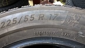 4 ks ZIMNÉ 225/55 R17 97H MICHELIN 7-8 mm 2022 LEN 45,-€/kus - 7