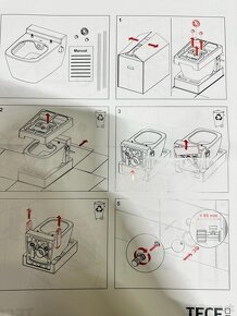 Wc s bidetom závesne Tece - 7