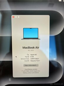 MacBook Air M2 256GB 8GB (V ZÁRUKE), ako nový - 7