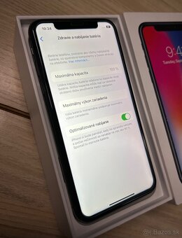 iPhone X 256GB - 100% batéria - 7