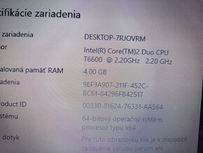 predám 15,6" ntb Acer extensa 5635 / 4gb ram / 256gb ssd - 7