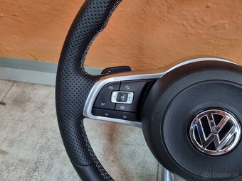 VOLANT VOLKSWAGEN R RLINE kožený BIELE PREŠÍVANIE - 7