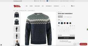 Nový merino sveter Fjallraven Ovik Knit Sweater M - 7