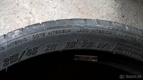 2 ks LETNÉ 215/45 ZR18 93Y MICHELIN cca 5-6 mm LEN 25,-€/kus - 7