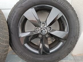 ALU disky Škoda 5x112 r16 ET43 zimné gumy 215/60 R16 - 7