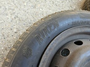 Plechové disky 4x100 + zimné pneu 185/60r14 - 7