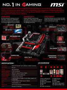 Herná doska MSI Z170A TOMAHAWK AC - Intel Z170 - socket 1151 - 7