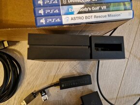 KOMPLET Ps4 VR set/PS5 adaptr, 10xhry, 2xMove, Aim pistol - 7