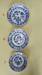 Originál cibuľový porcelán - Misy, podnos a tortový tanier - 7